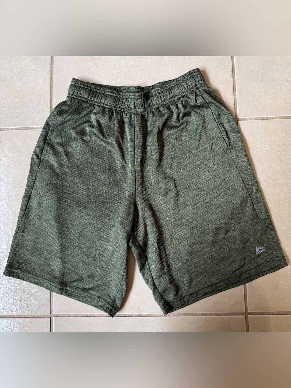 RBX Active Men's Sz S Textured Jersey Basketball Shorts Pockets Green